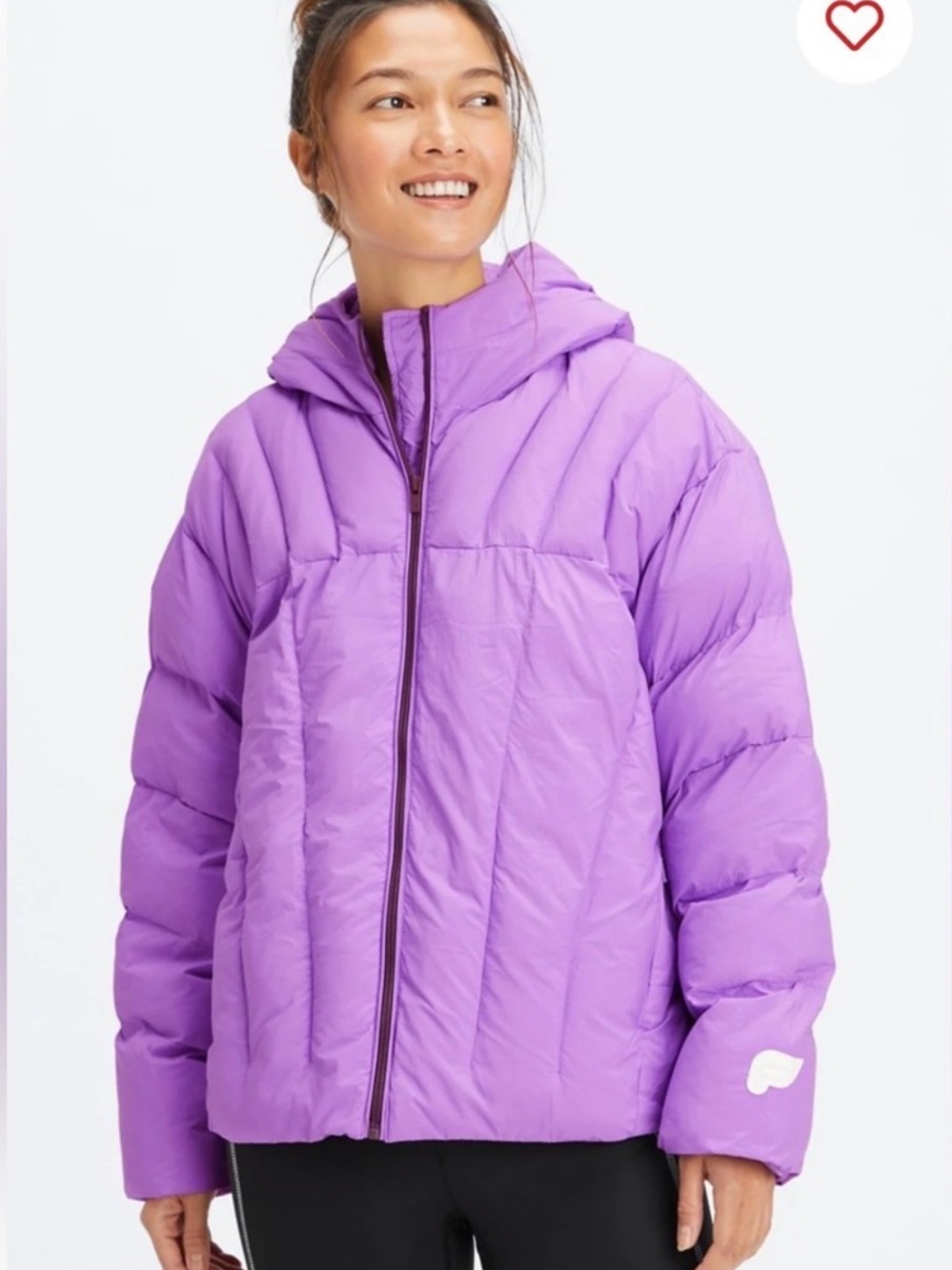 Fabletics Lavender Quilted Jacket with Hood